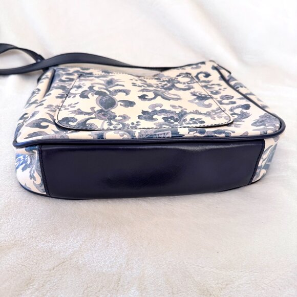 Patricia Nash Emeline Crossbody Purse in Blue Floral - Picture 8 of 12